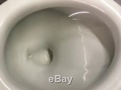 Vtg Mid Century Light Gray Art Deco Porcelain Toilet Old Standard Bath 20-19E