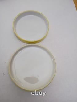 Vtg Noritake Art Deco Puff Powder Compact Porcelain 3.25 Flapper Green Mark