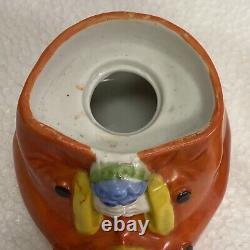 Vtg Pierrot Inkwell Ink Well Ashtray Porcelain Clown Figurine Art Deco Germany