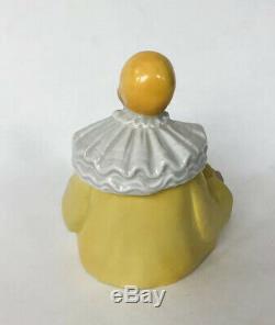 Vtg Pierrot Inkwell Ink Well Ashtray Porcelain Clown Figurine Art Deco Germany