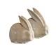 Vtg Rabbit Porcelain Figurines 1900's Japanese Okimono Art Deco Blanc De Chine
