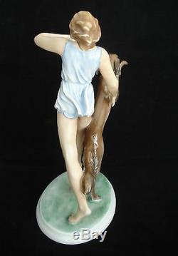 Vtg Rosenthal Runner With Saluki Porcelain Figurine #1607 G Oppel C. 1936 Mint