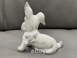 Vtg Royal Vienna Porcelain Augarten Wien White Terrier Dog Puppy Figurine