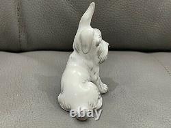 Vtg Royal Vienna Porcelain Augarten Wien White Terrier Dog Puppy Figurine