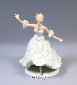 WALLENDORF SCHAUBACH FIGURINE ART DECO Porcelain Ballerina Dancer Girl LARGE