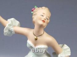 WALLENDORF SCHAUBACH FIGURINE ART DECO Porcelain Ballerina Dancer Girl LARGE