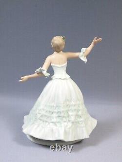 WALLENDORF SCHAUBACH FIGURINE ART DECO Porcelain Ballerina Dancer Girl LARGE