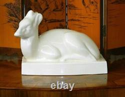 WEDGEWOOD JOHN SKEAPING PORCELAIN DEER Figurine Moonstone ART DECO Scarce