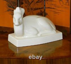 WEDGEWOOD JOHN SKEAPING PORCELAIN DEER Figurine Moonstone ART DECO Scarce