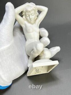 WWII Hutschenreuther Porcelain Kneeling Girl Lady Figure Karl Tutter Germany 6'