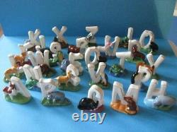 Wade Full Set Alphabet/letter Whimsies, 2009/cat, Alpaca, Zebra, Fox, Penguin