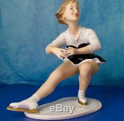 Wallendorf Antique Art Deco FIGURE SKATER Porcelain Figurine Germany