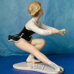 Wallendorf Antique Art Deco FIGURE SKATER Porcelain Figurine Germany