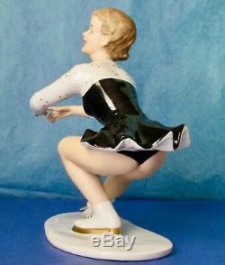 Wallendorf Antique Art Deco FIGURE SKATER Porcelain Figurine Germany