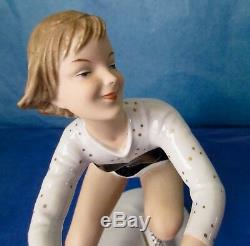 Wallendorf Antique Art Deco FIGURE SKATER Porcelain Figurine Germany