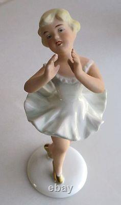 Wallendorf Art Deco Lovely Ballerina Porcelain 5.5 Figurine Germany