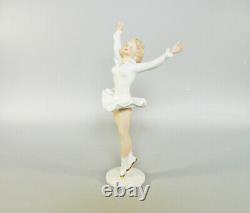 Wallendorf, Figure Ice Skating Girl 10, Handpainted Porcelain Figurine! (j060)
