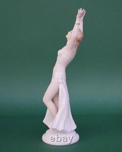 Wallendorf art deco belly dancer lady dancing girl hand painted german porcelain