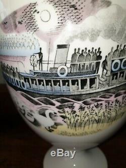 Wedgwood Eric Ravilious Boat Race Vase -1986 50th Commerative Anniversary
