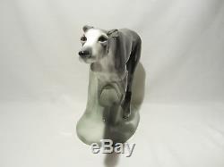 William Goebel Hummel Ancienne Statue Porcelaine Art Deco Chien Dog Levrier 1935