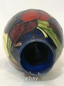 William Moorcroft Wisteria Plum 6 Inch Vase