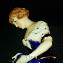 Wonderful Porcelain Statuette Feeding Time by Royal Dux Art Deco Period