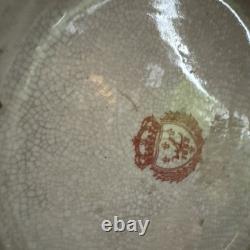 Wong Lee Blue Art Deco Porcelain & Bronze Young Maiden Pedestal Bowl