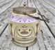 Wong Lee Pink & Yellow Art Deco Porcelain & Bronze Tea Caddy With Handle