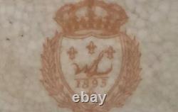 Wong Lee Pink & Yellow Art Deco Porcelain & Bronze Tea Caddy with Handle