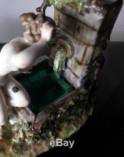 X-RARE Dressel Kister Porcelain Nude Figurine detachable bathing beauty at well