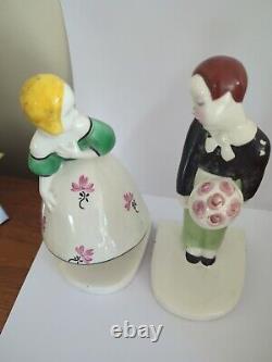 XXI # 77 Vintage Antique Porcelain Figurines Set Couple ART DECO Love Romance
