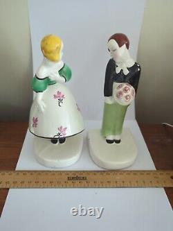 XXI # 77 Vintage Antique Porcelain Figurines Set Couple ART DECO Love Romance