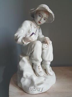 Young Geologist Vintage USSR Russia Beautiful Art Deco Porcelain Figurine EXC
