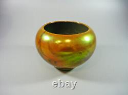 Zsolnay, Art Deco Green Eosin Glaze Plant Holder Pot, Antique Porcelain! (i153)